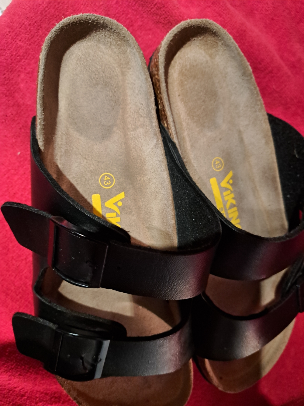 Viking Black Double-Buckle Men's Comfort Sandals